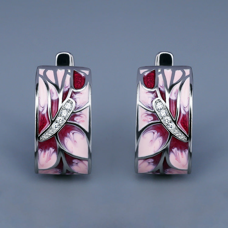 Temperament Handmade Enamel Wedding Party Jewelry Earrings