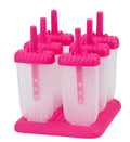 6Pcs Popsicle Molds Reusable Ice Cream DIY Ice Maker Ice