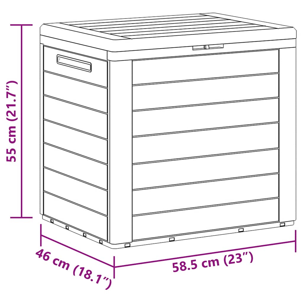 Garden Chest Anthracite 58.5x Polypropylene   Garden Chest 78x