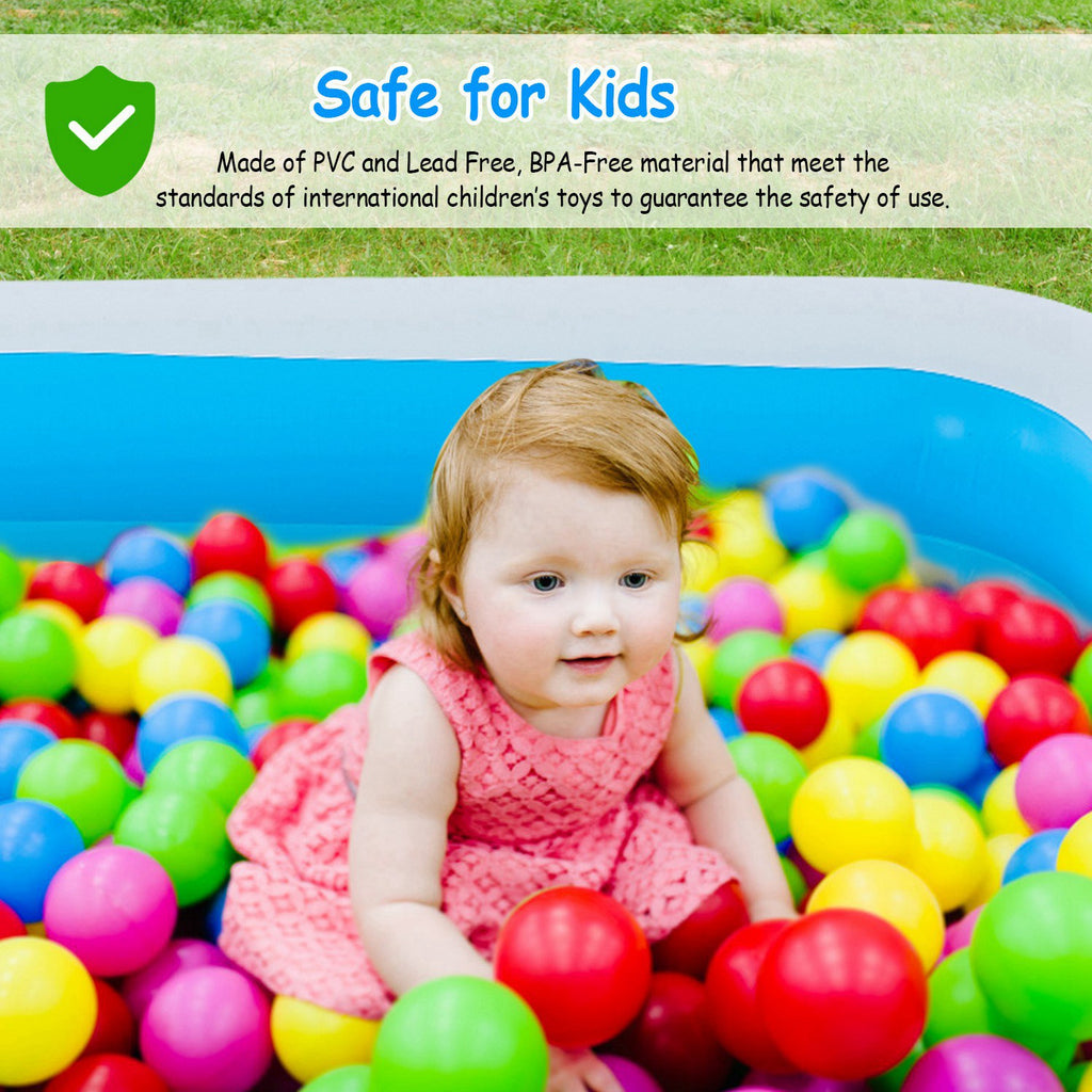 1Pc Inflatable Swimming Pools Family Swim Play Center Pool Blow Up Kiddie Pool For Family Inflatable Lounge Pool For Kids 120x72x24in