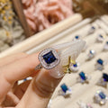 French Luxury Colored Gem Ring  Natural Diopside
