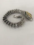 Black Snake Silver-plated Bracelet Men's Retro Style