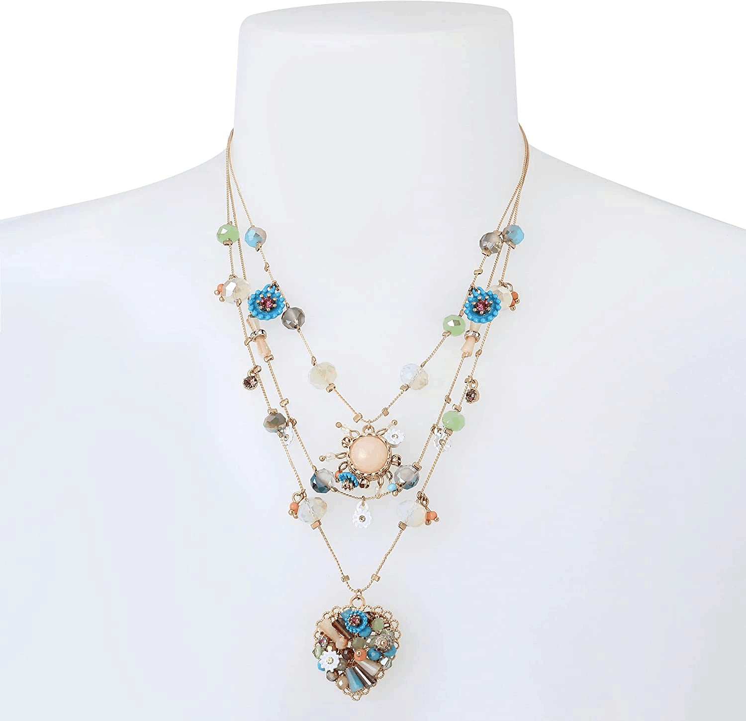 Bohemian Multi-layer Handmade Heart-shaped Beaded Women's Necklace