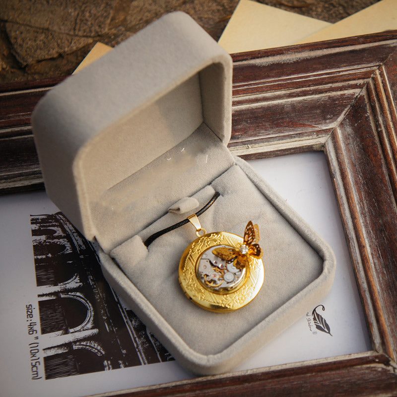 Handmade Mechanical Watch Necklace Retro Gift