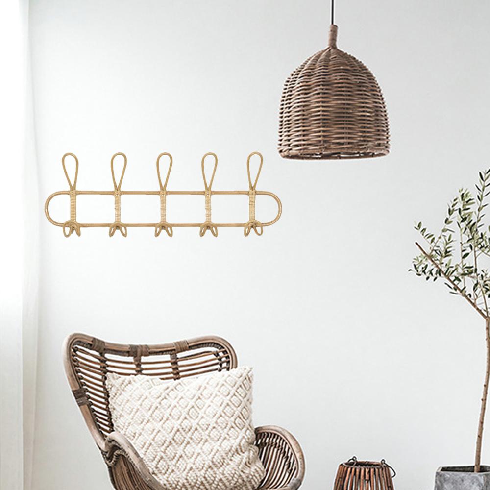 Handmade rattan clothes rack