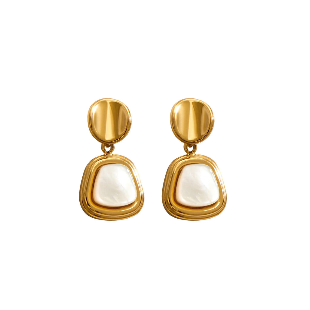 Retro Natural Mother-of-pearl Earrings