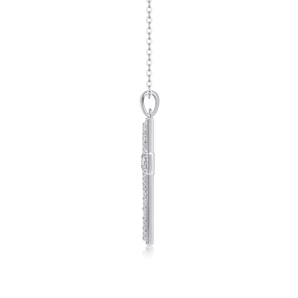 1Shelter - Fashionable Jewelry Pendant Set With Moissanite S925 Sterling Silver And Platinum-plated Cross Diamond, Moissanite Silver Jewelry Prohibit TikTok sales