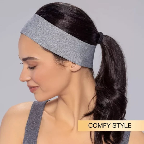No Damage Stretch Fabric Headbands - Black/White/Grays - All Hair - 5pcs: Hair Styling, Securing Hair