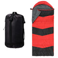 Rectangular Heated Sleeping Bag, Lightweight Sleeping Bag With Multi USB Powered Heating Pads, Waterproof Compact Envelope Sleeping Bag For Backpacking Hiking, Red