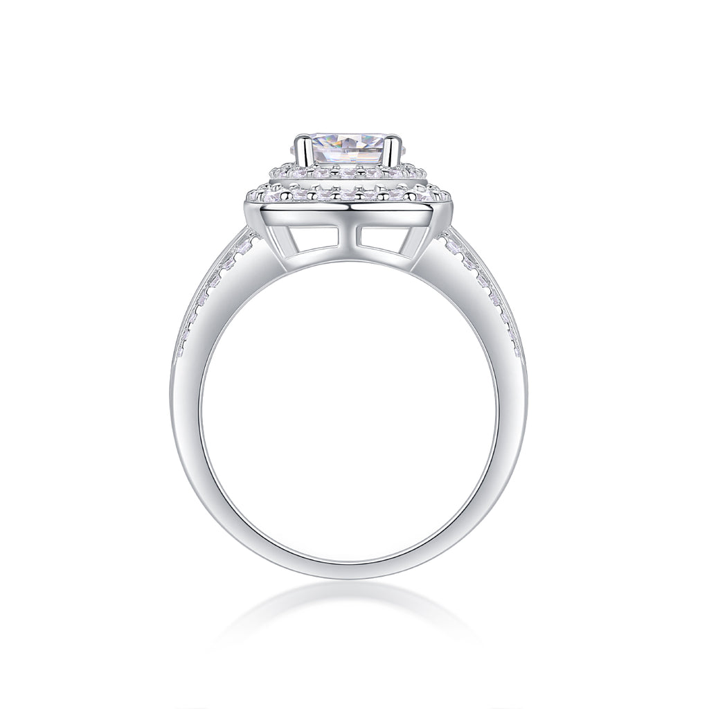 1Starry Sky Crown - A Fashionable Jewelry Ring Set With 1-carat Moissan Diamond S925 Sterling Silver And Platinum-plated Diamond Prohibit TikTok sales