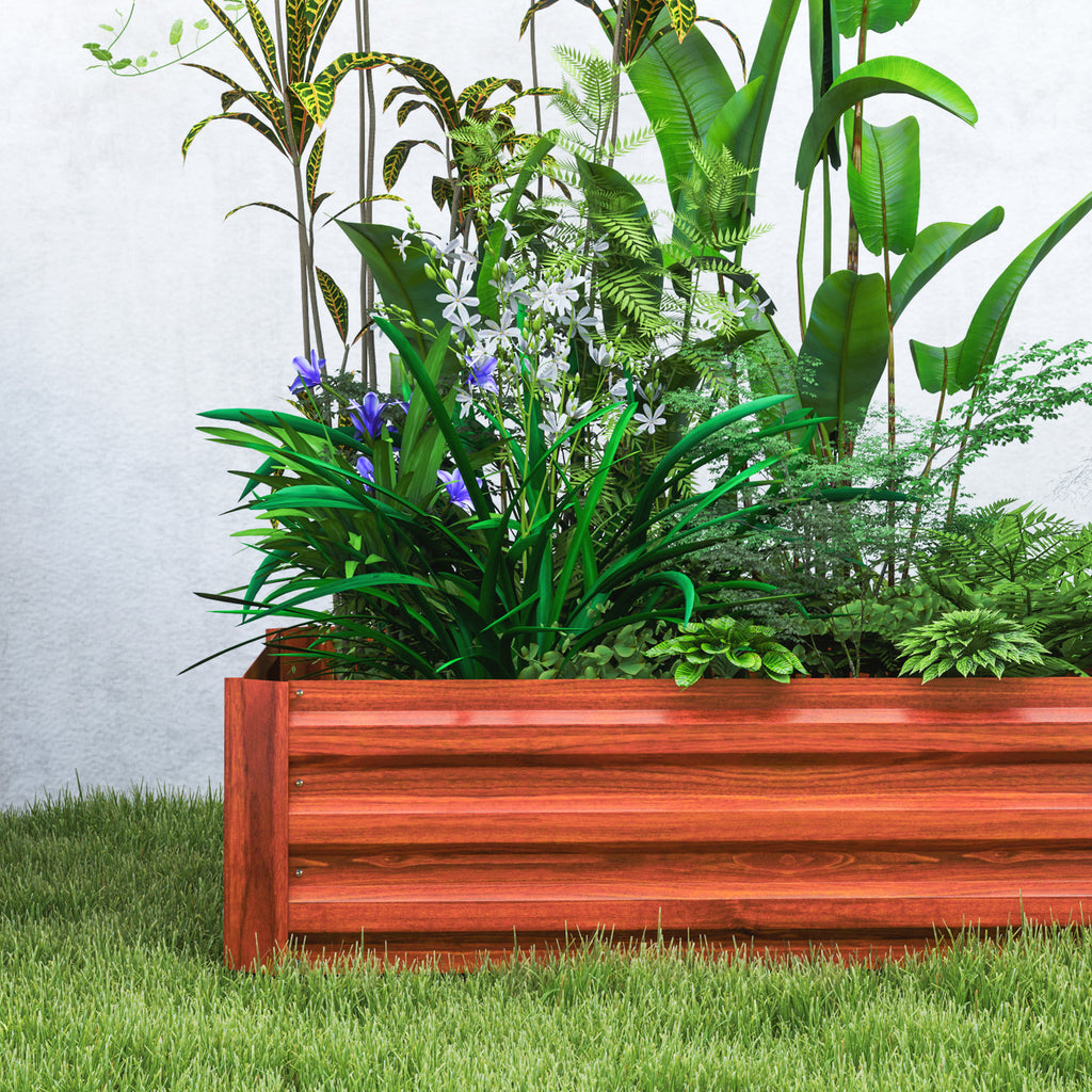 2 Piece Galvanized Raised Garden Bed
