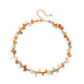Jane Yin Beach Crushed Stone Handmade Hemp Rope Necklace