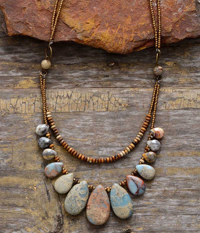 Natural Stone Pendant Handmade Necklace High-quality