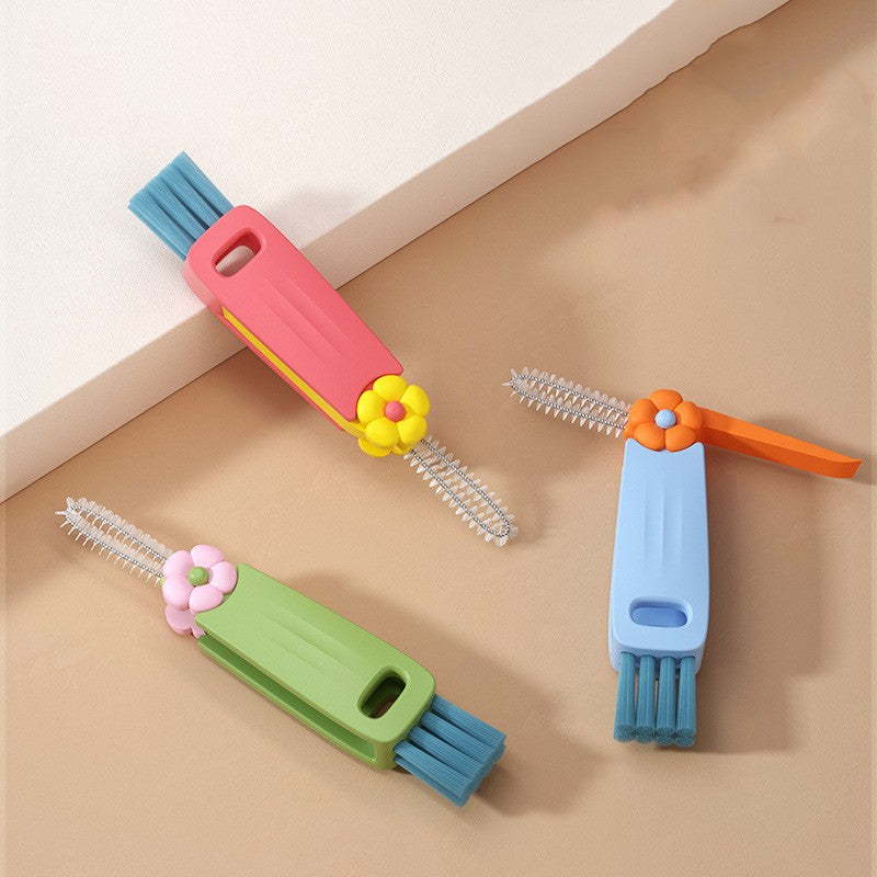 3PCS 3in1 Multifunctional Bottle Cleaning Brush Set For Cup Lids And Tight Gaps, Home Kitchen Water Bottle Cleaner Brush For Plastic Cups And Crevice Cleaning