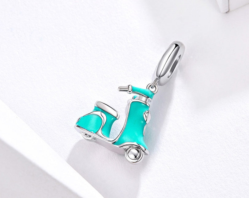 Yinzi rhyme original small tram 925 sterling silver fashion pendant handmade DIY plated white gold bracelet necklace jewelry accessories