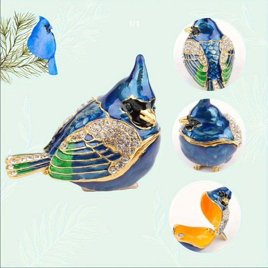 Handmade Enamel Colored Metal Alloy Jewelry Box