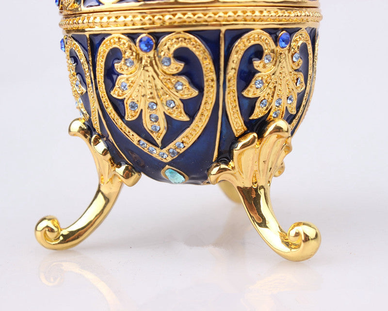 Enamel Handmade European Jewelry Pearl Egg Jewelry Box