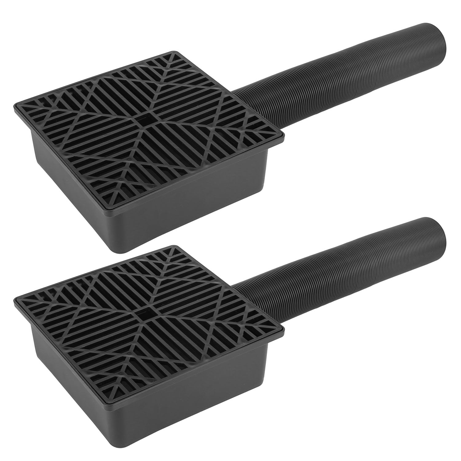 2Pcs Gutter Downspout Extension Low Profile No Deep Digging Catch Basin Downspout Extender With 4.9FT Flexible Extendable Hose For House Foundation Protection