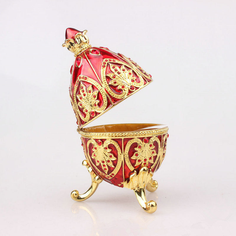 Enamel Handmade European Jewelry Pearl Egg Jewelry Box