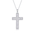1Shelter - Fashionable Jewelry Pendant Set With Moissanite S925 Sterling Silver And Platinum-plated Cross Diamond, Moissanite Silver Jewelry Prohibit TikTok sales