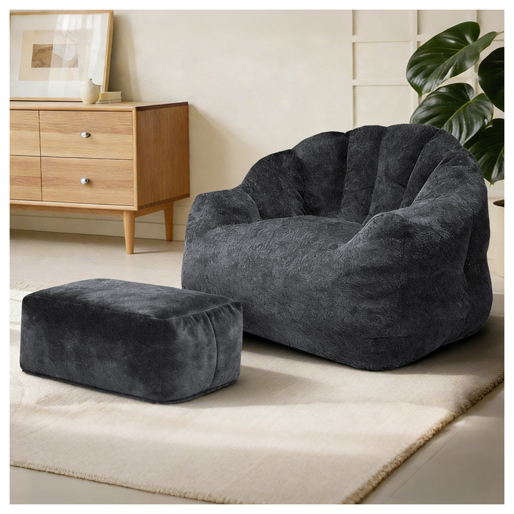 Bean Bag Chair, Armrest Bean Bag Sofa Chair Filled With High-density Foam, Comfortable Lazy Sofa Chair,Bean Bag Chair For The Living Room, Bedroom Reading.