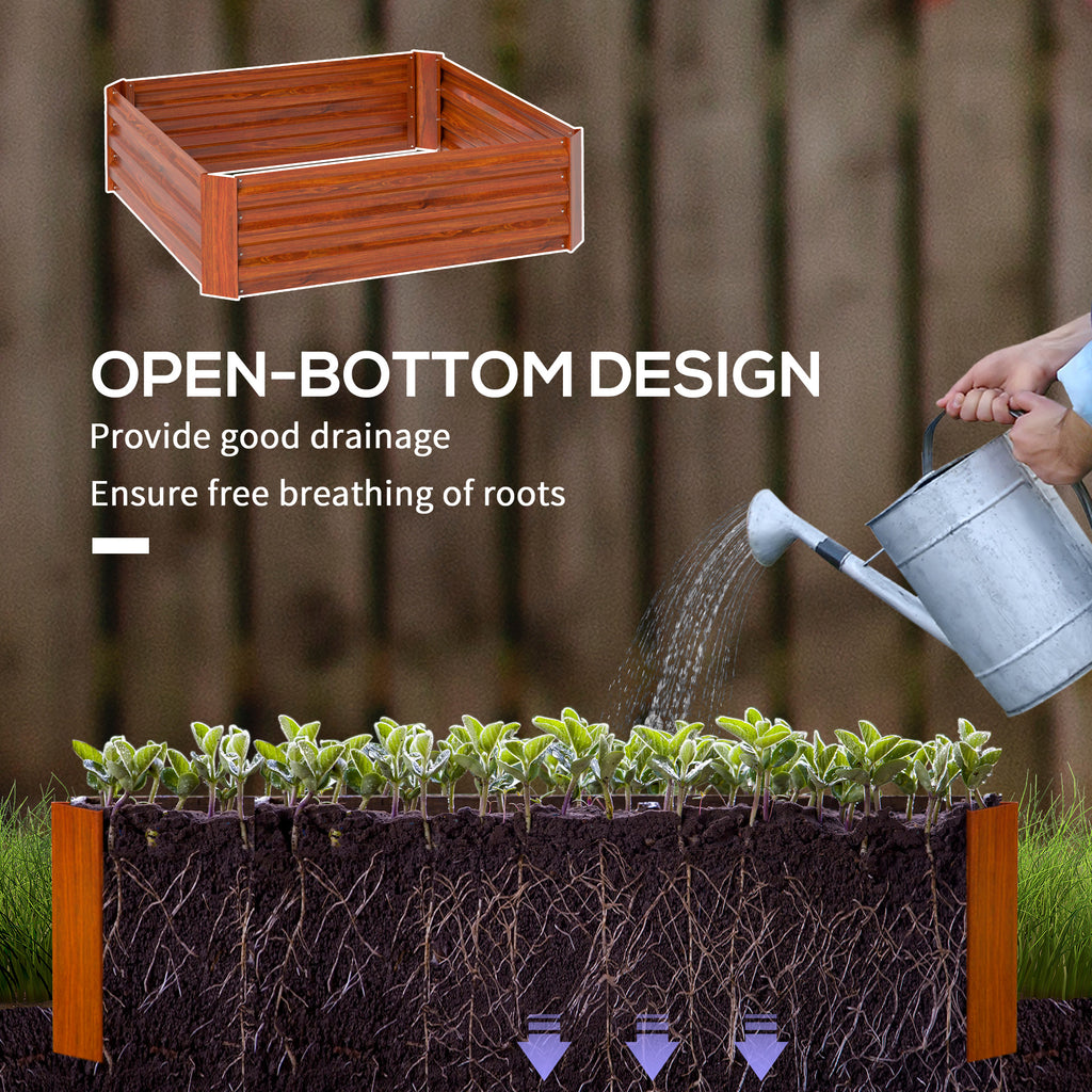 2 Piece Galvanized Raised Garden Bed