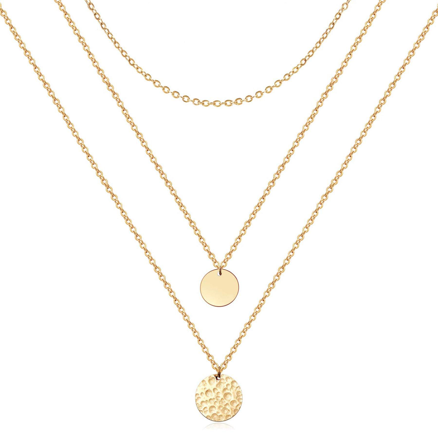 14K Gold Layered Choker Necklace