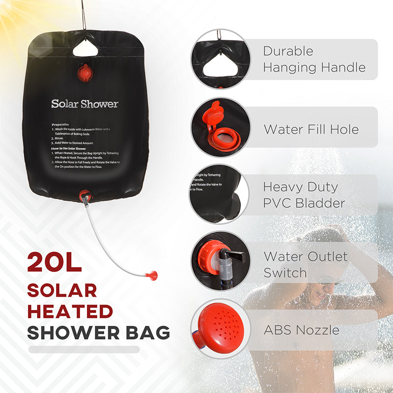 Two Room Pop Up Shower Tent With Shower Bag, Floor And Carry Bag, Blue