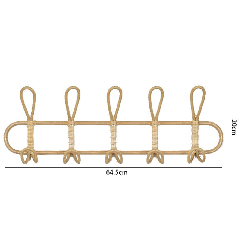 Handmade rattan clothes rack