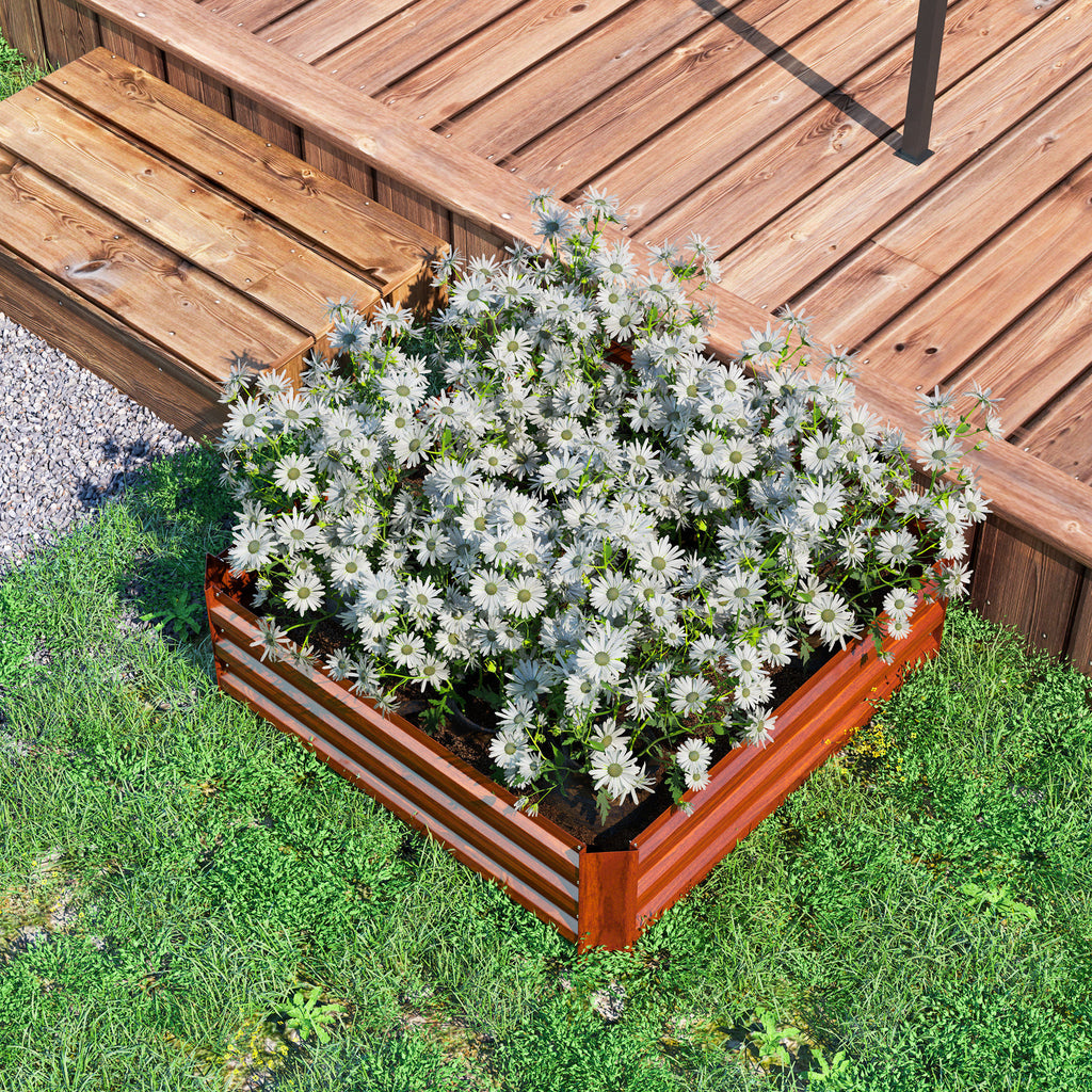 2 Piece Galvanized Raised Garden Bed