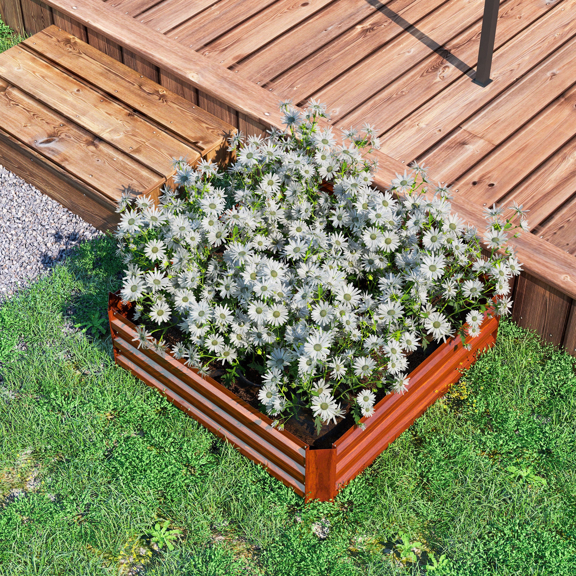 2 Piece Galvanized Raised Garden Bed