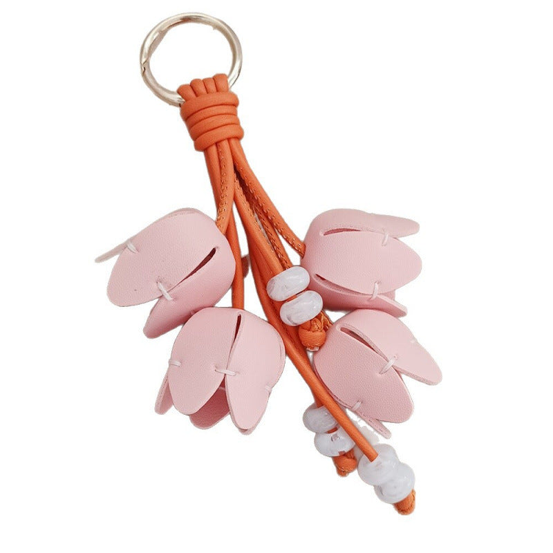 High-fashion Tulip Bag Charm Keychain And Phone Strap Accessory