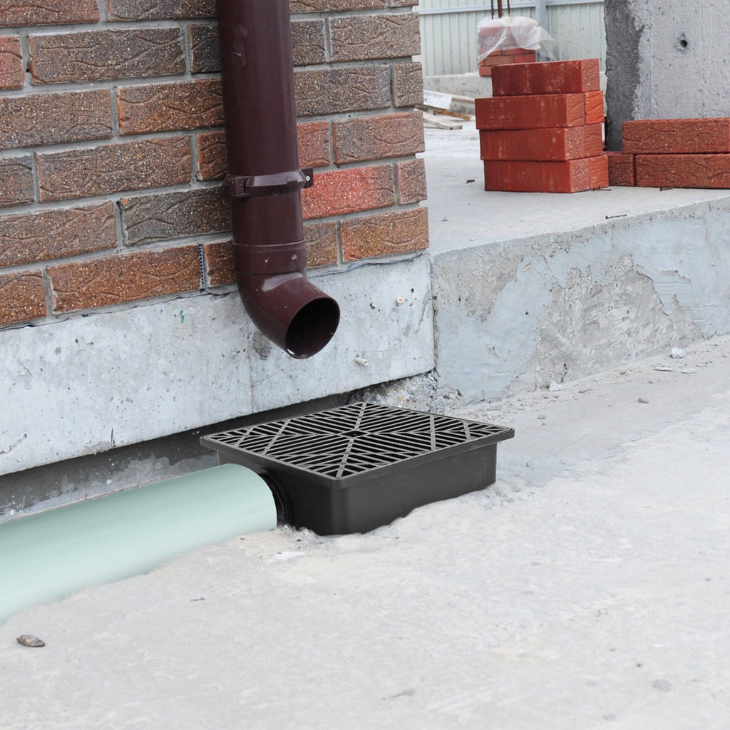 2Pcs Gutter Downspout Extension Low Profile No Deep Digging Catch Basin Downspout Extender With 4.9FT Flexible Extendable Hose For House Foundation Protection