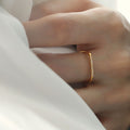 Simple Micro-Inlaid Diamond Titanium Steel Ring