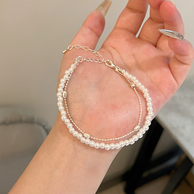 Niche Design Double-Layer Pearl Bracelet For Women