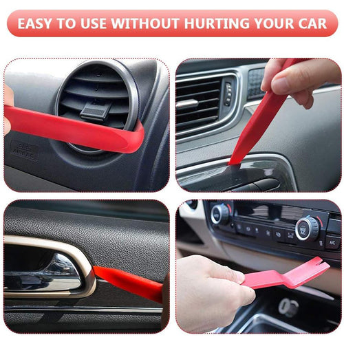 19pcs Auto Trim Removal Kits,Car Panel Removal Tool Car Interior Trim Kit Auto Clip Pliers Fastener Remover Pry Tool Set For Automotive Radio Stereo Dash