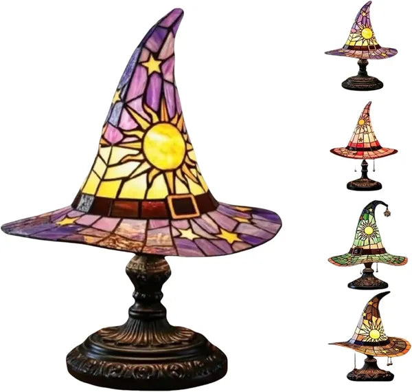 Witch Hat Lamp, Spooky Fun For Small Witches, Handmade Witch Hat Shaped Decoration For Bedroom Party Decorations(Purple)