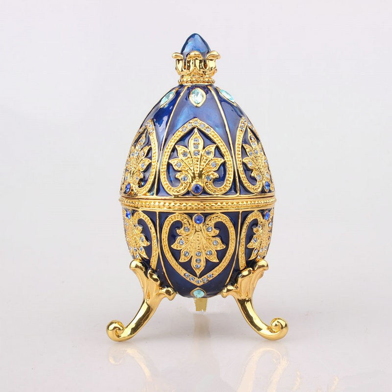 Enamel Handmade European Jewelry Pearl Egg Jewelry Box