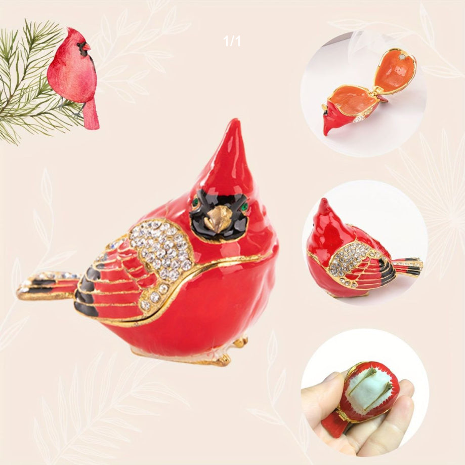 Handmade Enamel Colored Metal Alloy Jewelry Box