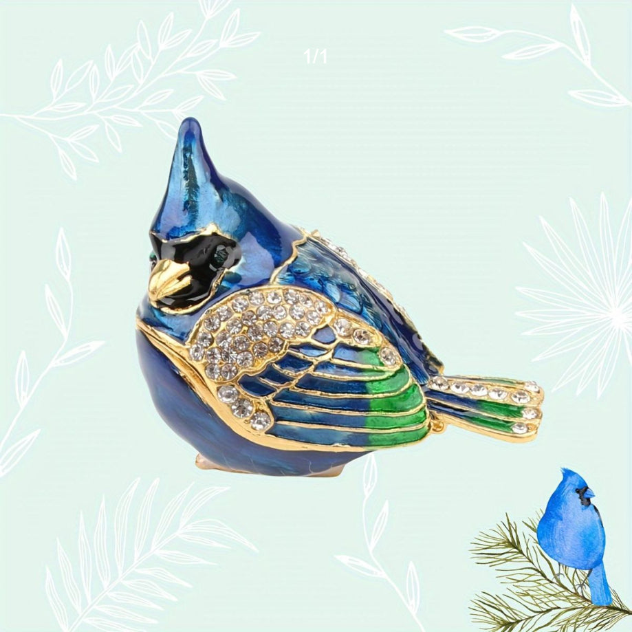 Handmade Enamel Colored Metal Alloy Jewelry Box