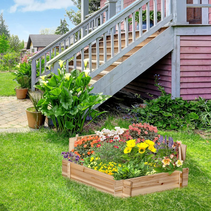 Screwless Raised Garden Bed, Hexagon Planter Box DIY Herb Garden