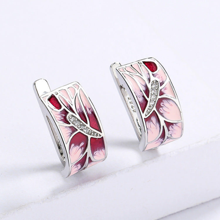 Temperament Handmade Enamel Wedding Party Jewelry Earrings