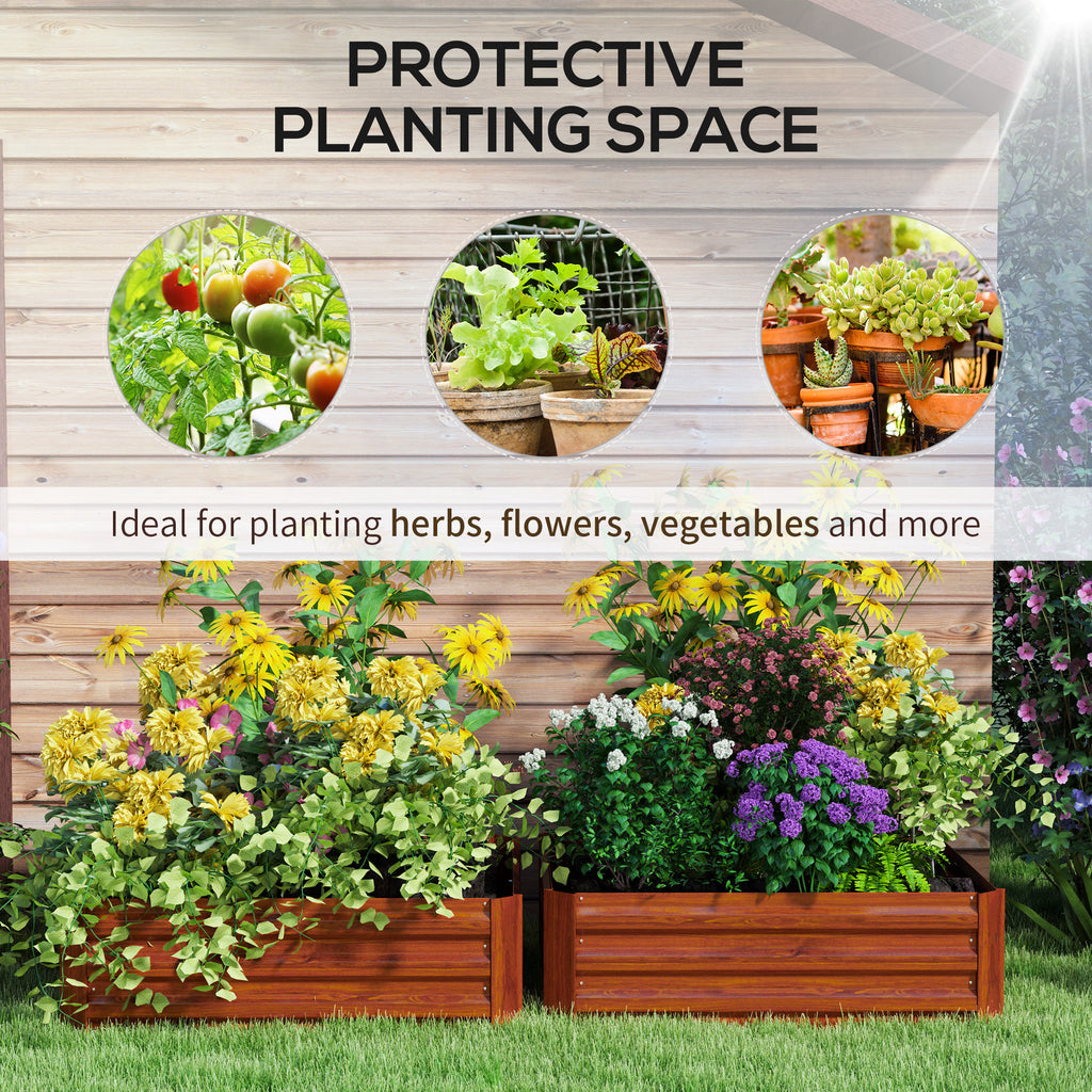 2 Piece Galvanized Raised Garden Bed