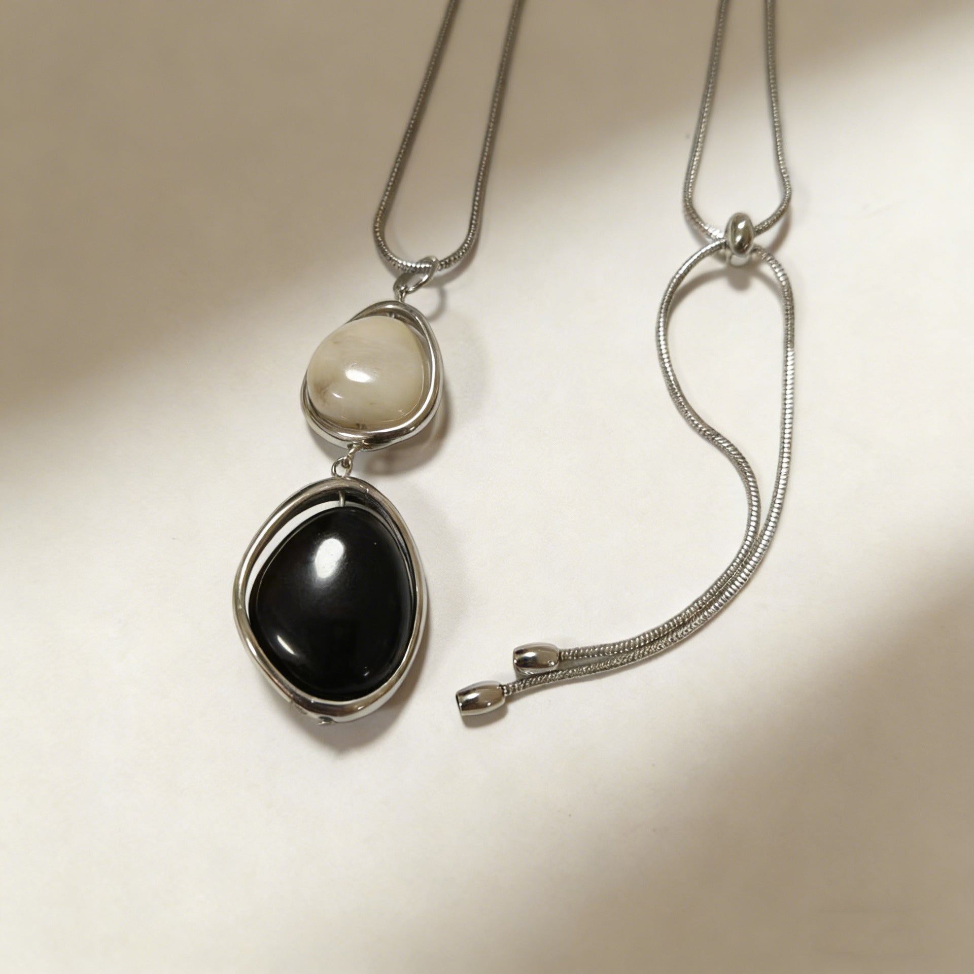Han Jian Decorative Round Bead Pull-String Simple All-Match Sweater Chain