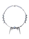 Handmade Heavy-Duty Beaded Necklace With Rivets