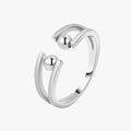 Womens Double-Layer Rotating Ball Ring
