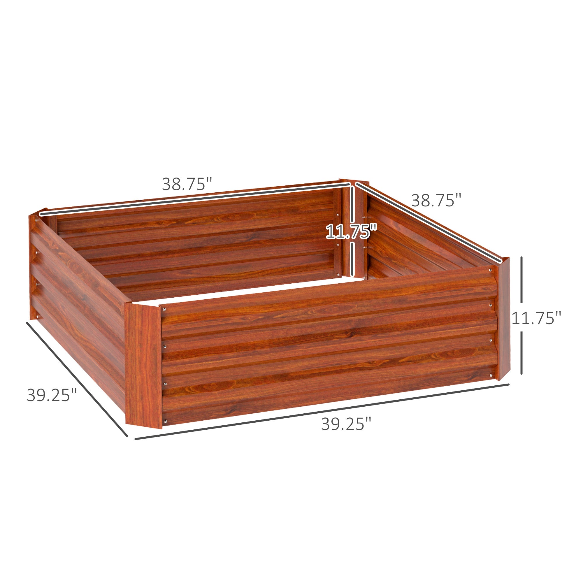 2 Piece Galvanized Raised Garden Bed