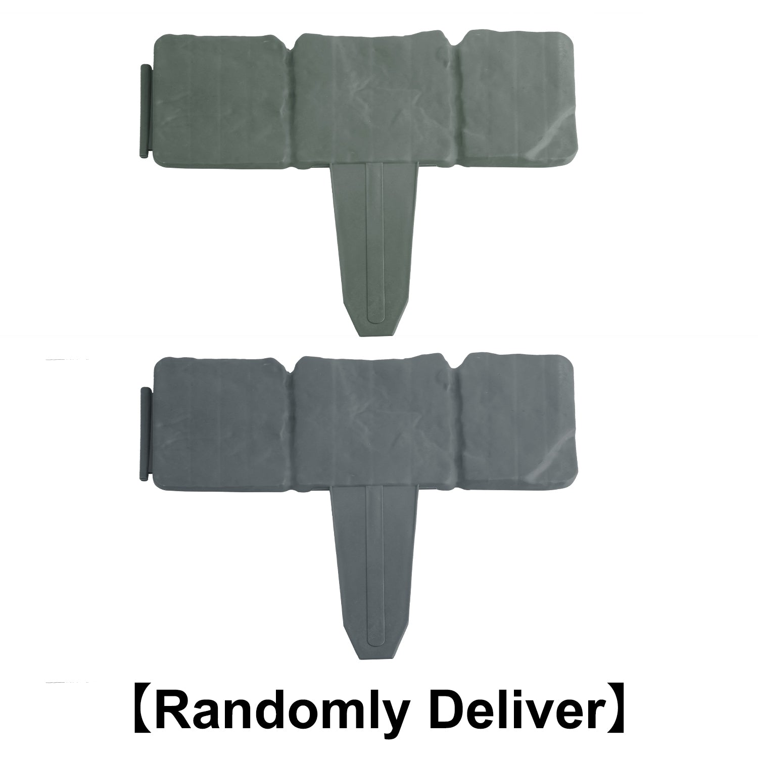 20 PCS Cobbled Stone Effect Plastic Garden Lawn Border Edging For Spring Garden Decoration