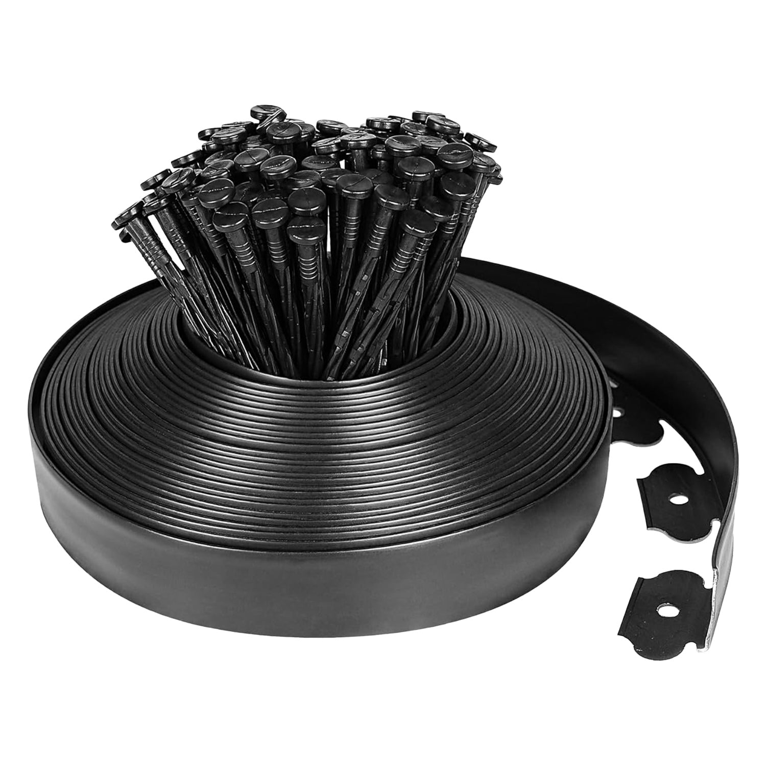 1Pc 32.8FT Non-Digging Plastic Garden Edging Kit Plastic Garden Border With 30 Spikes 2In Tall Border Edging For Garden Lawn Yard Flower Beds