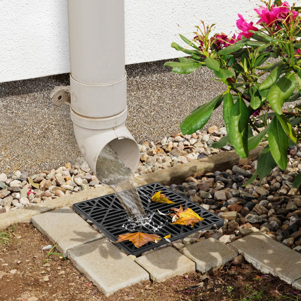 2Pcs Gutter Downspout Extension Low Profile No Deep Digging Catch Basin Downspout Extender With 4.9FT Flexible Extendable Hose For House Foundation Protection